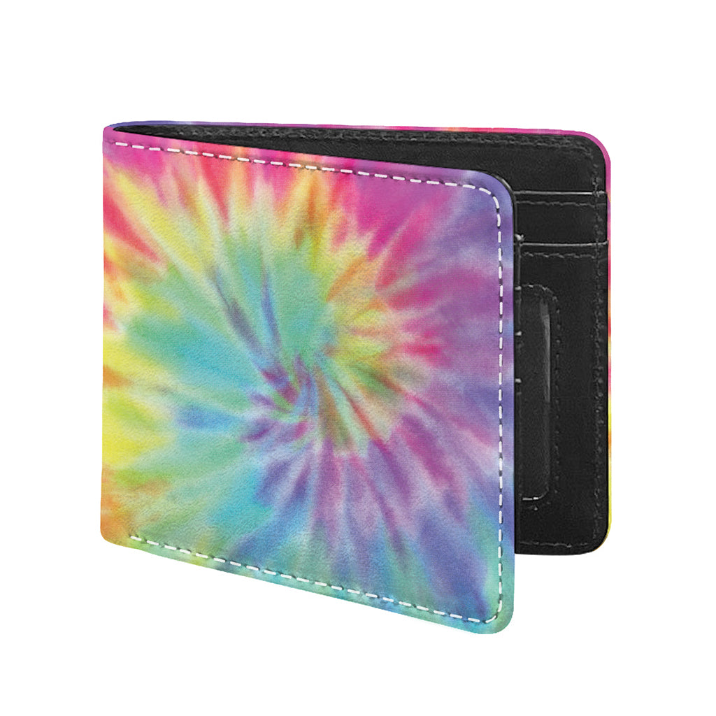 Pastel Spiral Tie Dye Print Bifold Wallet
