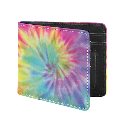 Pastel Spiral Tie Dye Print Bifold Wallet