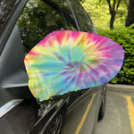 Pastel Spiral Tie Dye Print Car Side Mirror Covers