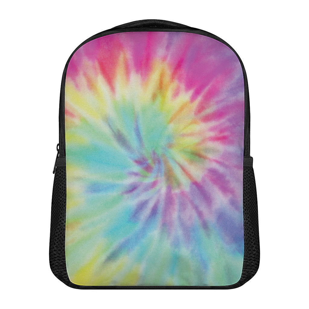 Pastel Spiral Tie Dye Print Casual Backpack