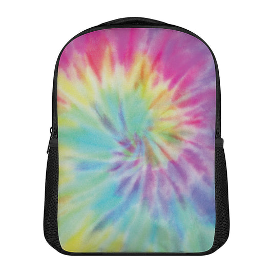 Pastel Spiral Tie Dye Print Casual Backpack