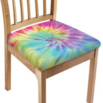 Pastel Spiral Tie Dye Print Chair Cushion Cover