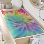Pastel Spiral Tie Dye Print Changing Pad Cover