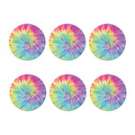 Pastel Spiral Tie Dye Print Coaster Set