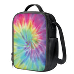 Pastel Spiral Tie Dye Print Crossbody Lunch Bag