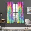 Pastel Spiral Tie Dye Print Grommet Curtain Panels