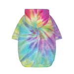 Pastel Spiral Tie Dye Print Dog Zip Up Hoodie