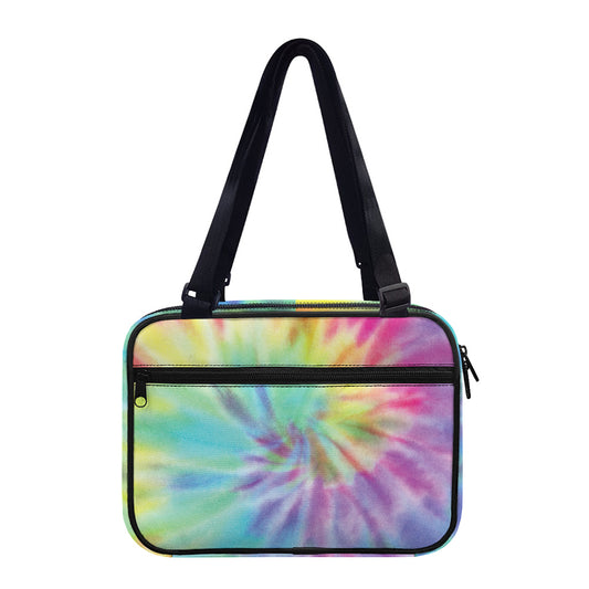 Pastel Spiral Tie Dye Print Double Strap Bible Bag