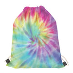 Pastel Spiral Tie Dye Print Drawstring Bag