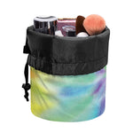 Pastel Spiral Tie Dye Print Drawstring Makeup Bag