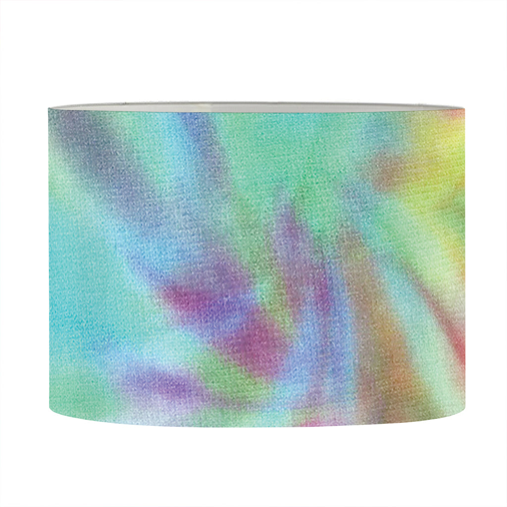 Pastel Spiral Tie Dye Print Drum Lamp Shade
