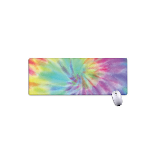 Pastel Spiral Tie Dye Print Extended Mouse Pad