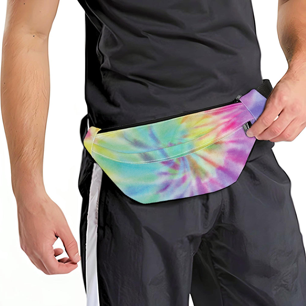 Pastel Spiral Tie Dye Print Fanny Pack