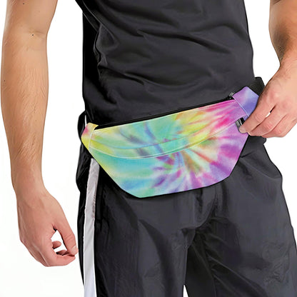 Pastel Spiral Tie Dye Print Fanny Pack