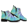 Pastel Spiral Tie Dye Print Flat Ankle Boots