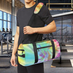 Pastel Spiral Tie Dye Print Gym Bag