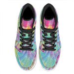 Pastel Spiral Tie Dye Print High Top Leather Sneakers