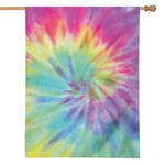 Pastel Spiral Tie Dye Print House Flag
