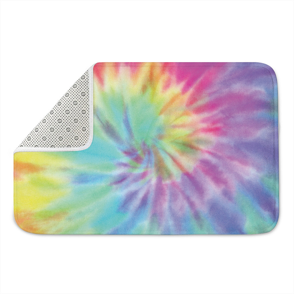Pastel Spiral Tie Dye Print Indoor Door Mat