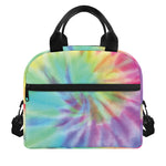 Pastel Spiral Tie Dye Print Insulated Lunch Bag