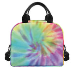 Pastel Spiral Tie Dye Print Insulated Lunch Bag