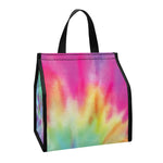 Pastel Spiral Tie Dye Print Insulated Lunch Tote