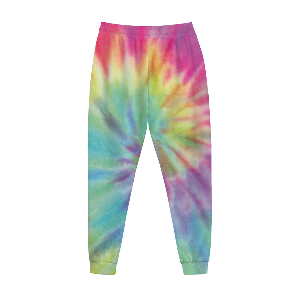 Pastel Spiral Tie Dye Print Jogger Pants