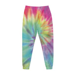 Pastel Spiral Tie Dye Print Jogger Pants