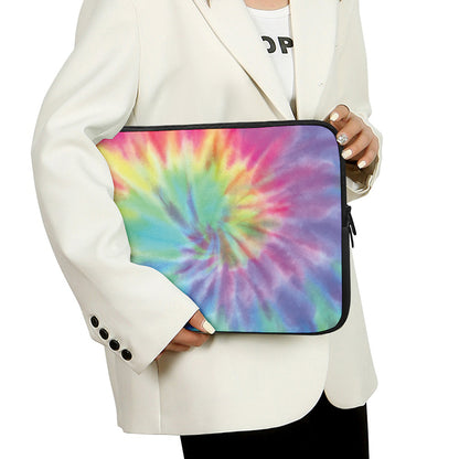 Pastel Spiral Tie Dye Print Laptop Sleeve