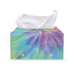 Pastel Spiral Tie Dye Print Leather Tissue Box Cover