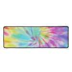 Pastel Spiral Tie Dye Print Long Kitchen Mat