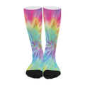 Pastel Spiral Tie Dye Print Long Socks