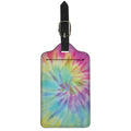 Pastel Spiral Tie Dye Print Luggage Tag
