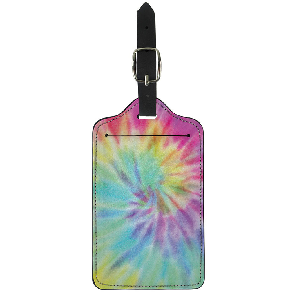Pastel Spiral Tie Dye Print Luggage Tag