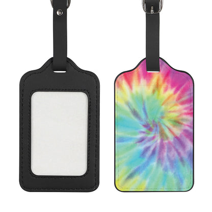 Pastel Spiral Tie Dye Print Luggage Tag