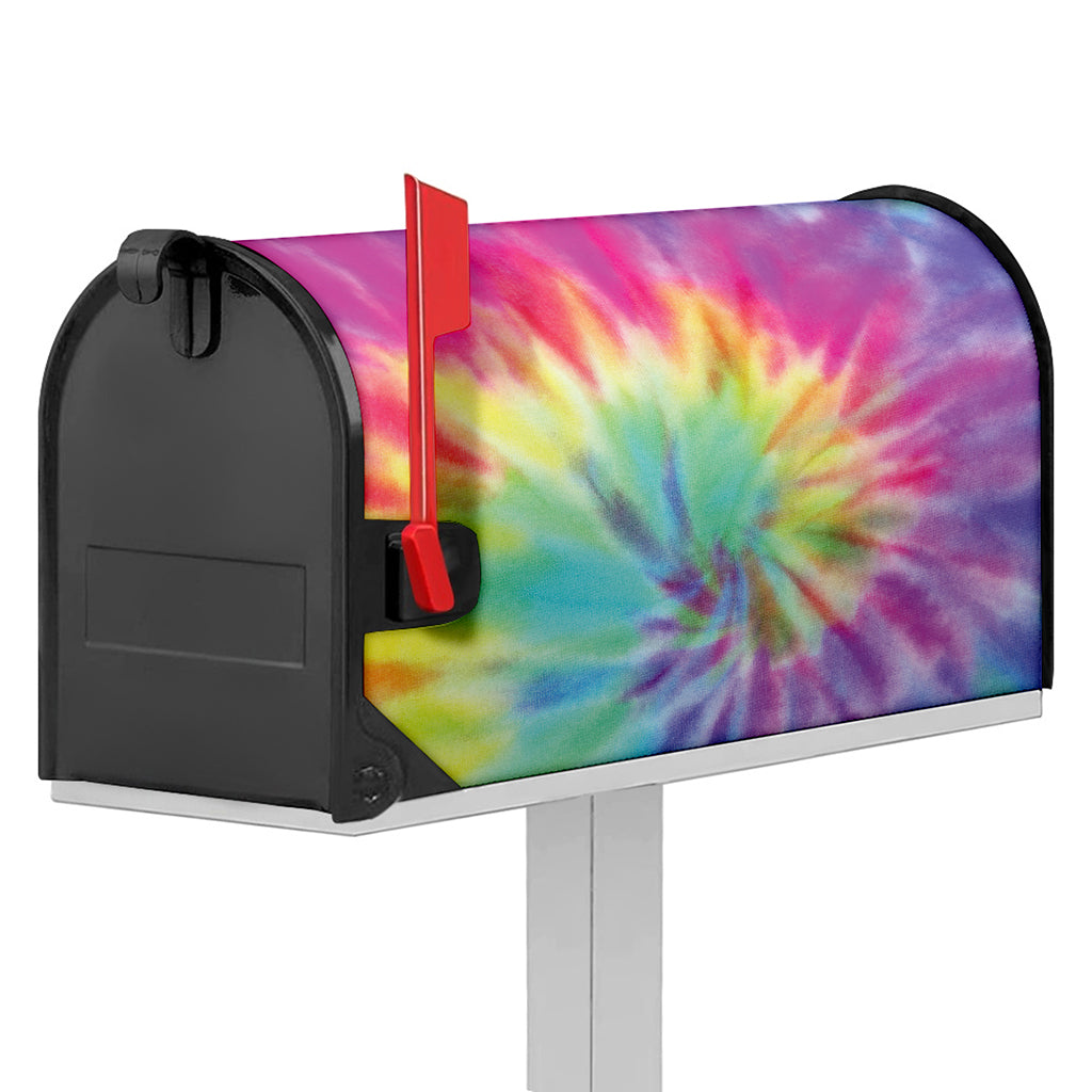 Pastel Spiral Tie Dye Print Mailbox Cover