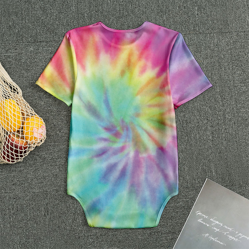 Pastel Spiral Tie Dye Print Men's Bodysuit