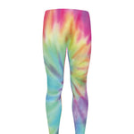 Pastel Spiral Tie Dye Print Men's leggings