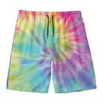 Pastel Spiral Tie Dye Print Men's Swim Trunks