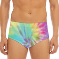 Pastel Spiral Tie Dye Print Men's Triangle Swim Briefs