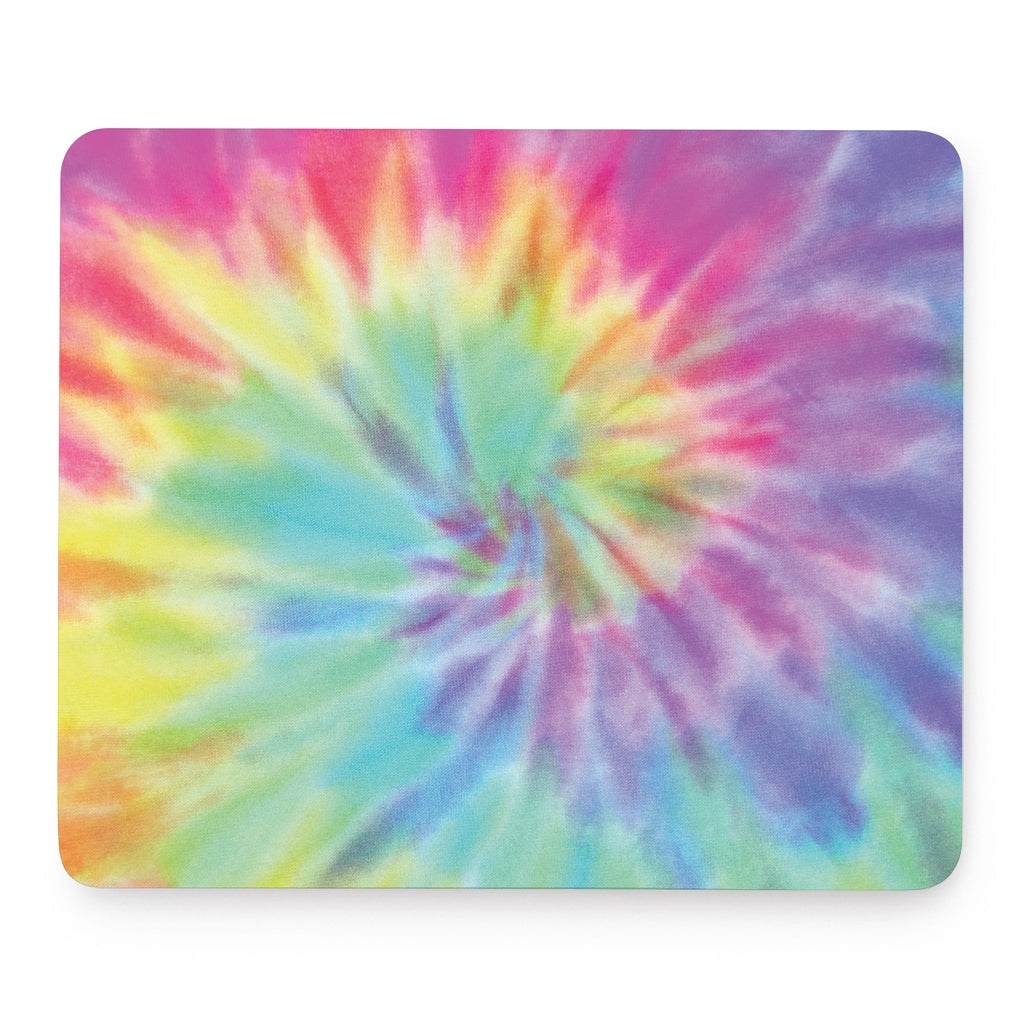 Pastel Spiral Tie Dye Print Mouse Pad