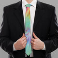 Pastel Spiral Tie Dye Print Necktie