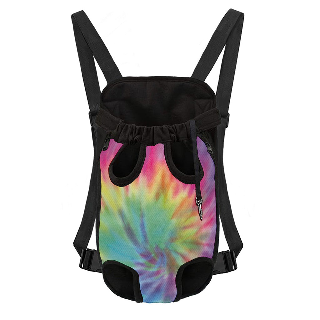 Pastel Spiral Tie Dye Print Pet Carrier Backpack