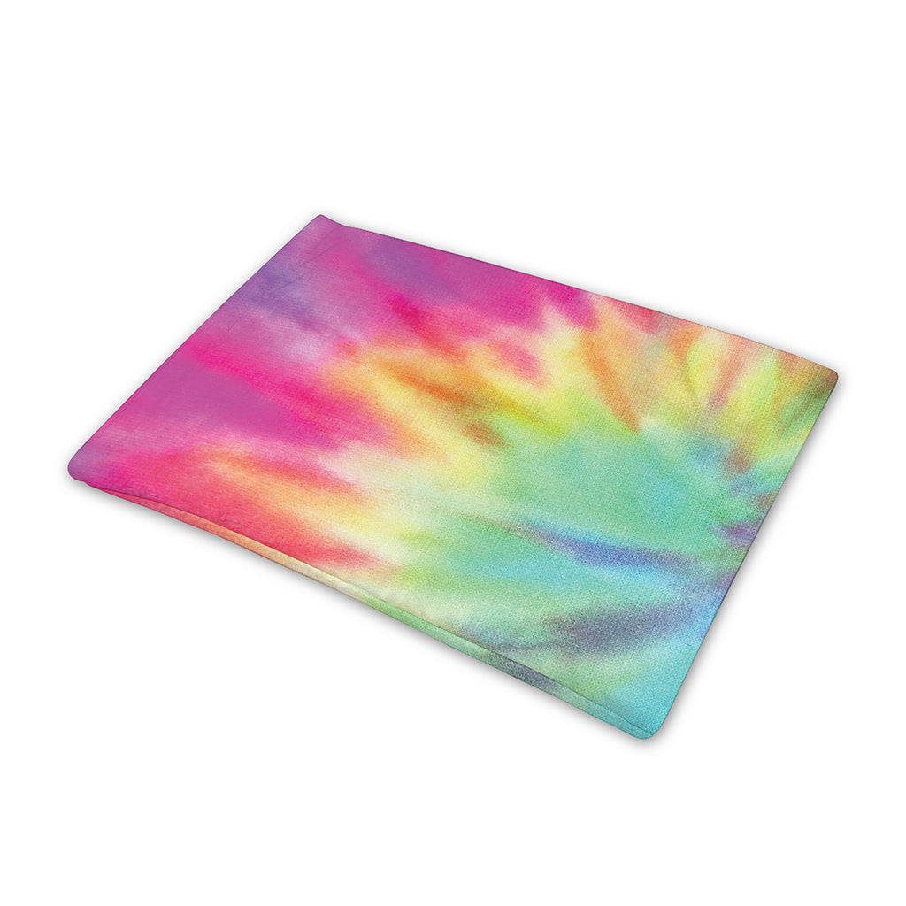 Pastel Spiral Tie Dye Print Pet Cooling Mat Cover