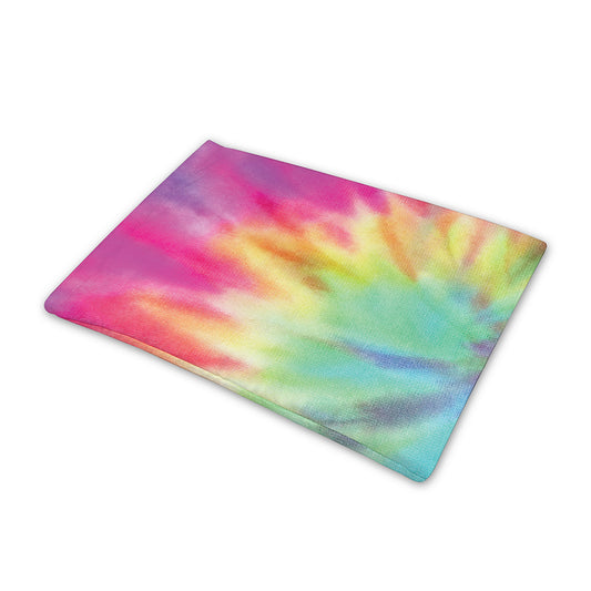 Pastel Spiral Tie Dye Print Pet Cooling Mat Cover