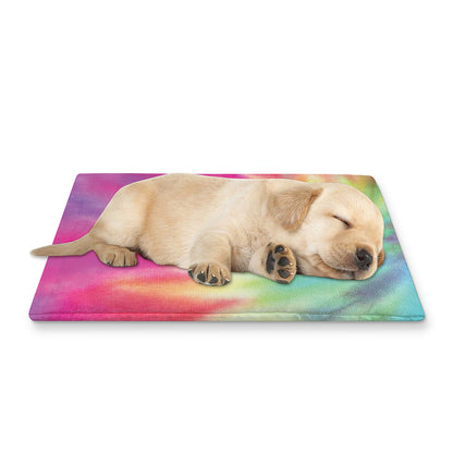 Pastel Spiral Tie Dye Print Pet Cooling Mat Cover