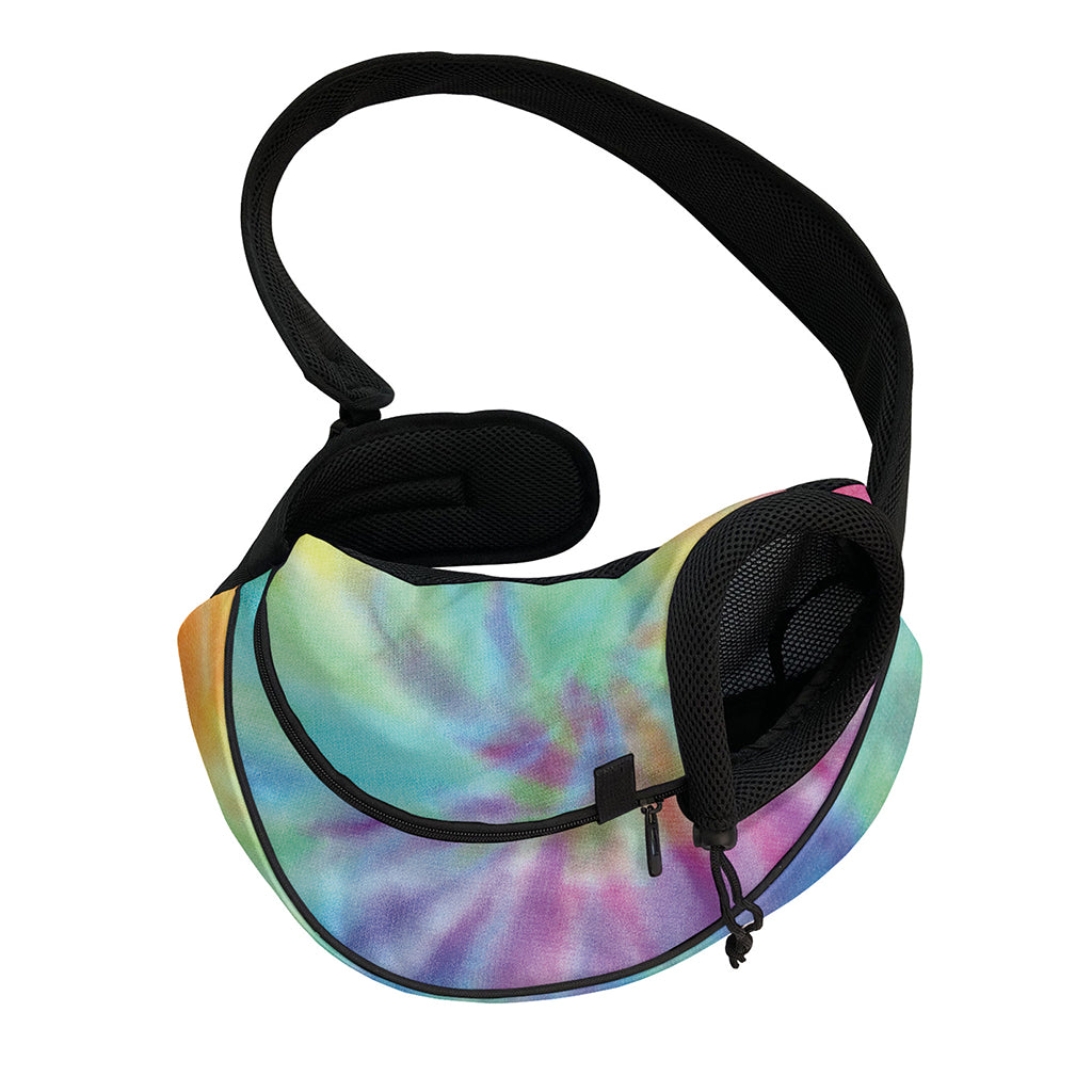 Pastel Spiral Tie Dye Print Pet Sling Carrier