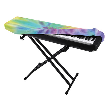 Pastel Spiral Tie Dye Print Piano Keyboard Cover