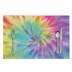 Pastel Spiral Tie Dye Print Placemat