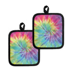 Pastel Spiral Tie Dye Print Pot Holders